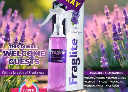 lavender air freshener- spraying air freshener