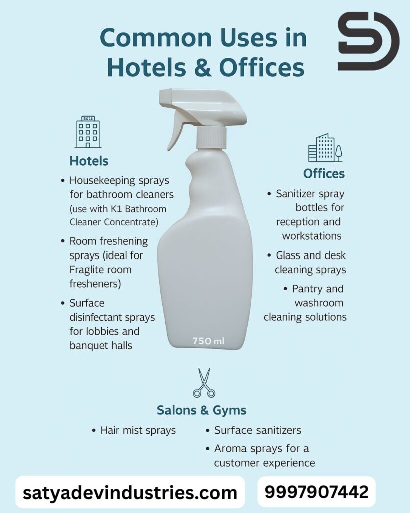 bulk 750 ml spray bottles for hotels and offices