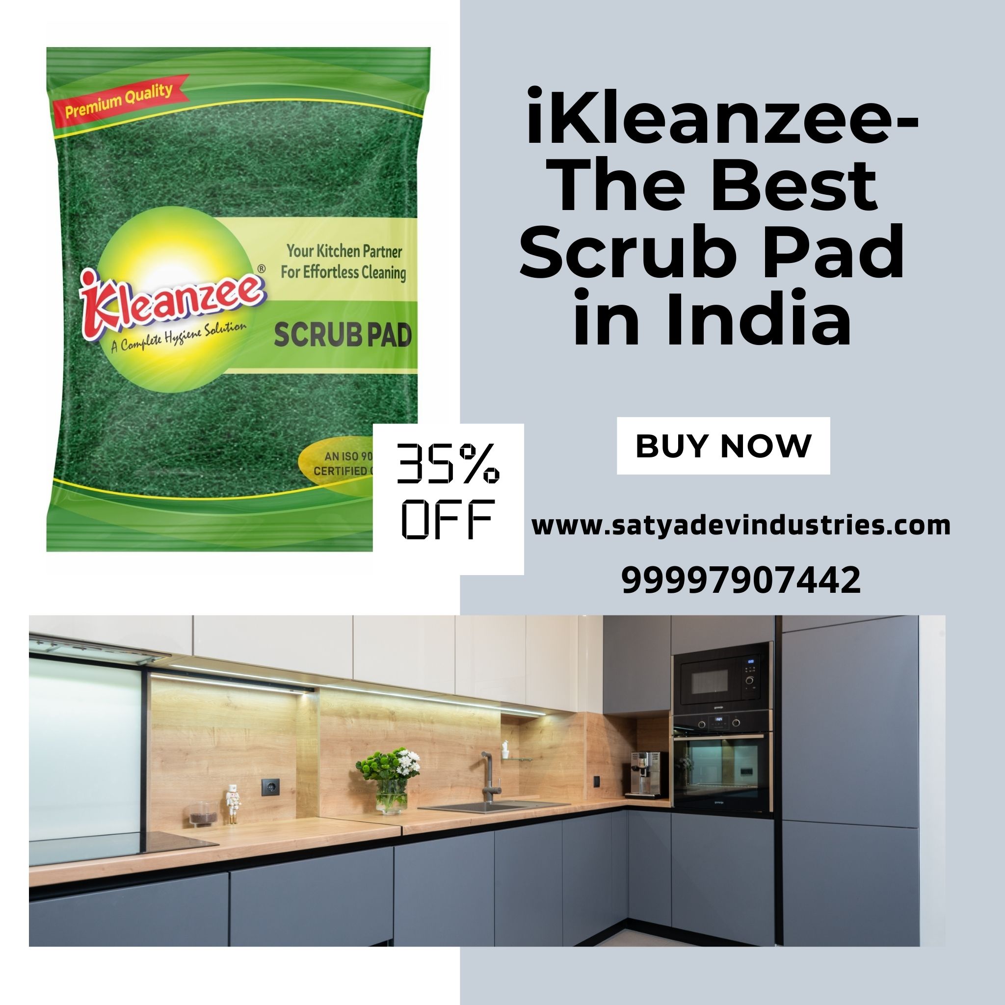 iKleanzee - the best scrub pad , pure nylon non-scratch scrub pad for non-stick cookware