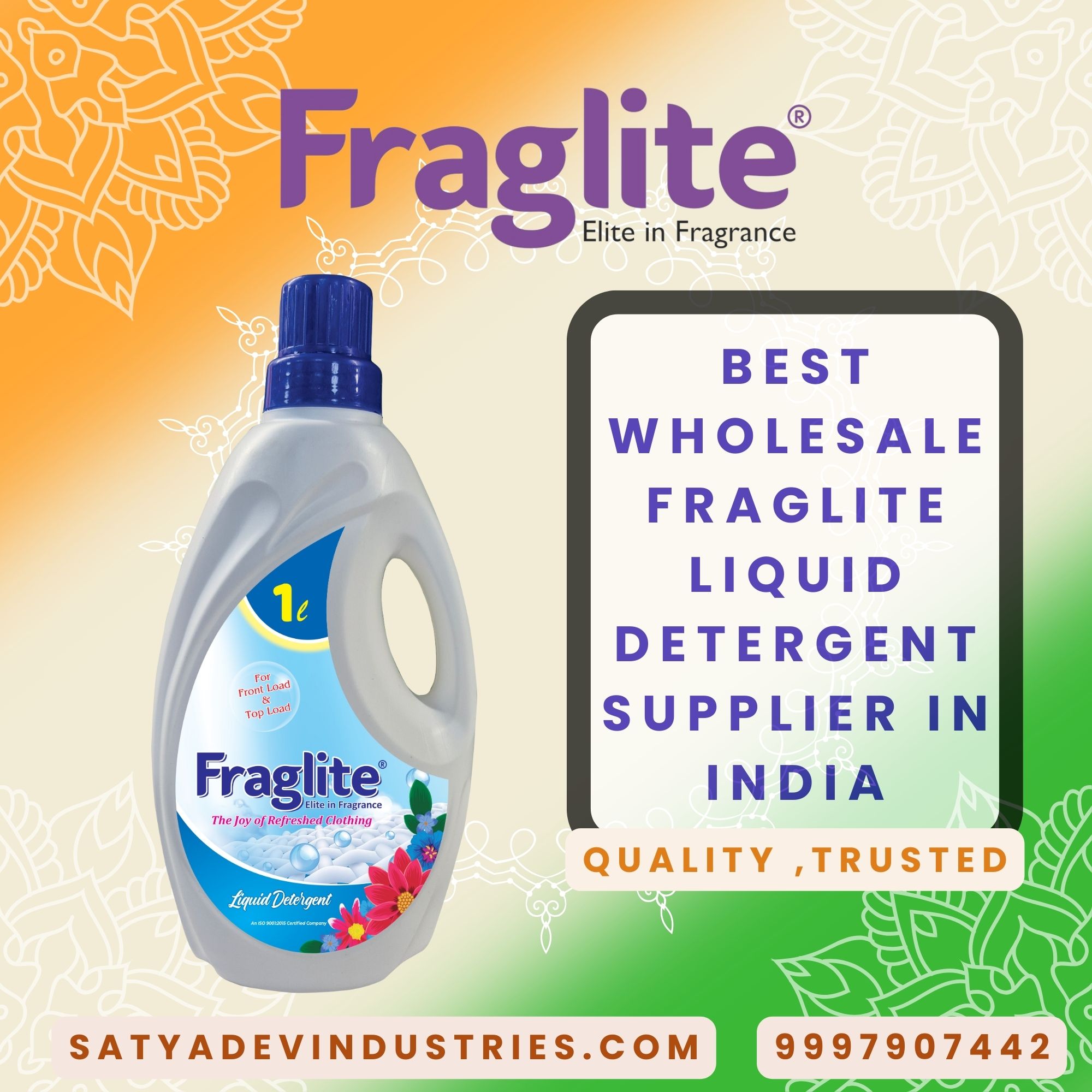 Fraglite liquid detergent wholesale supplier in India, bulk 5L packs for hotels and laundries.