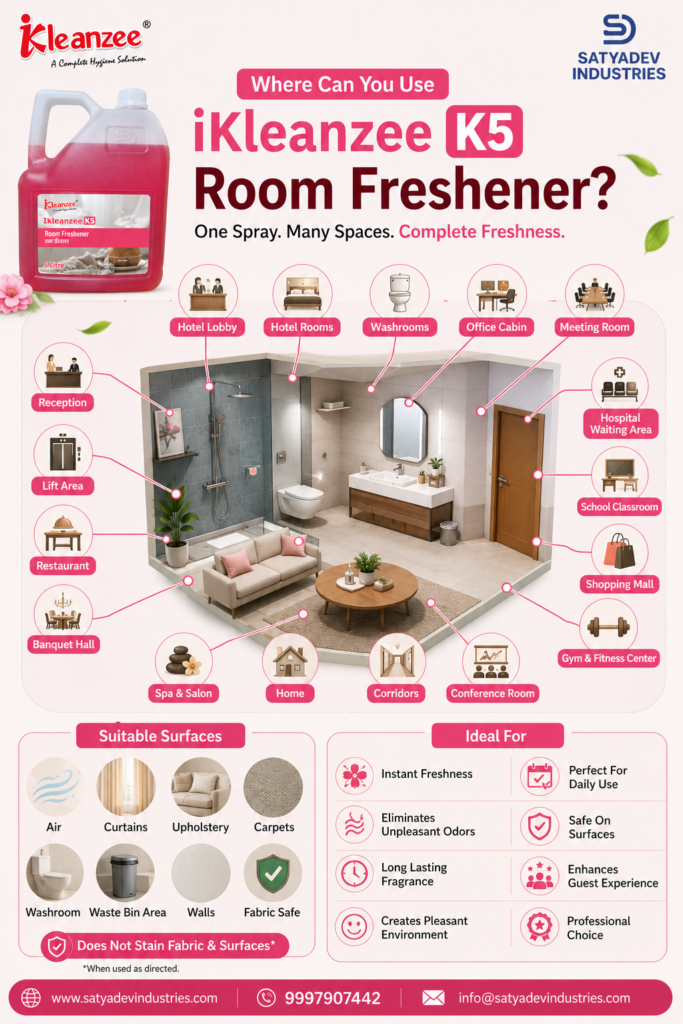 K5 room freshener - Where Can You Use K5