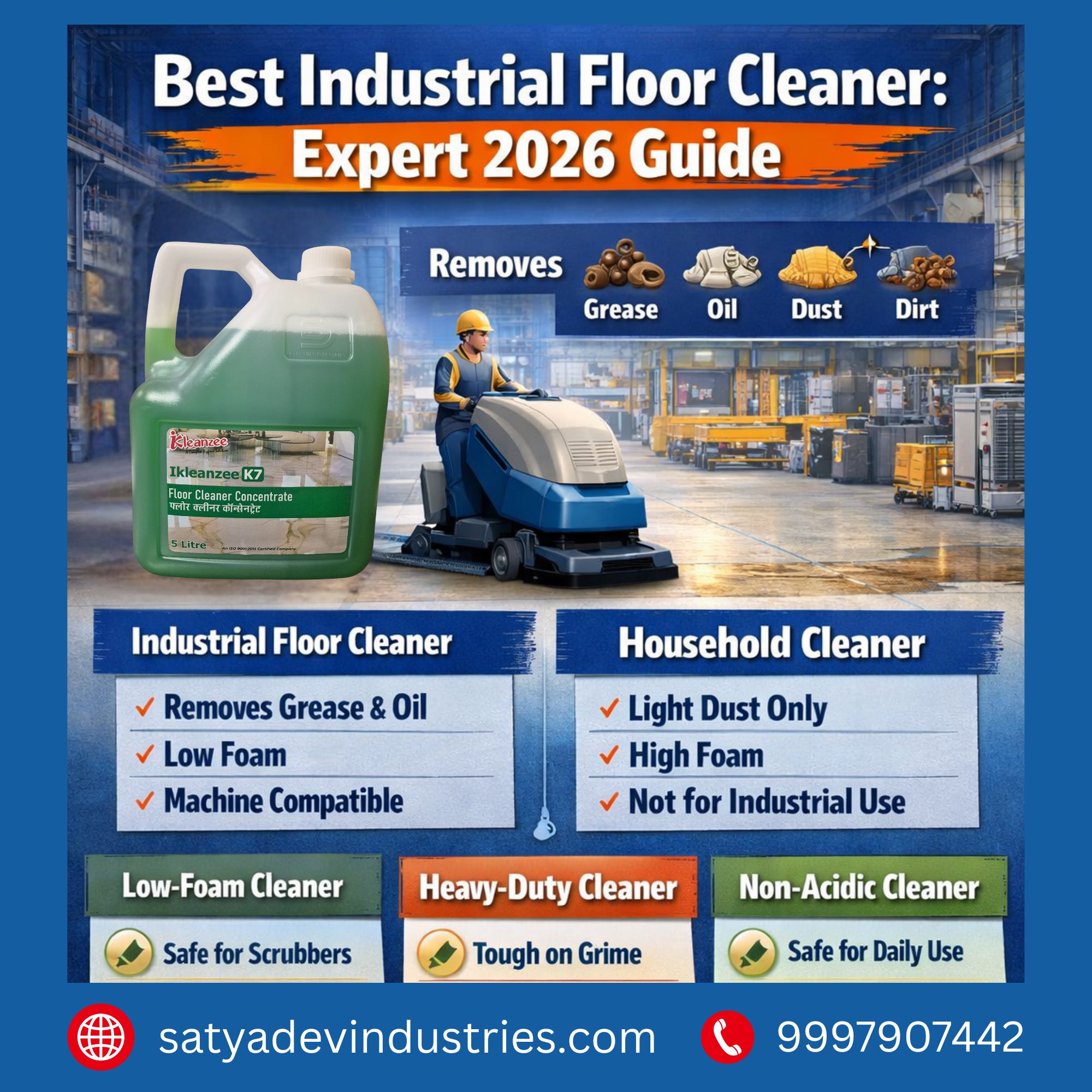 Best industrial floor cleaner for factories and warehouses