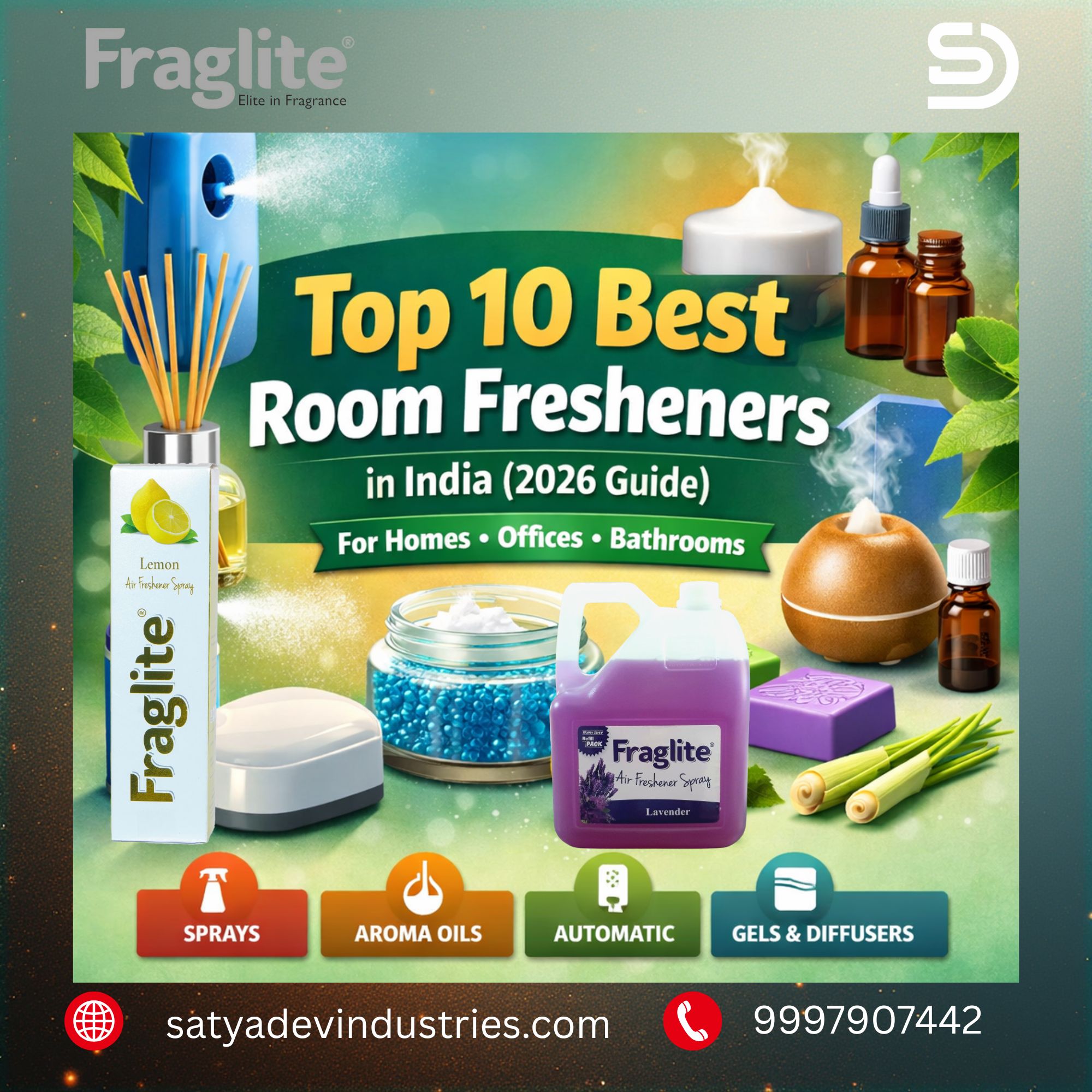 Top 10 best room fresheners in India based on usage and format