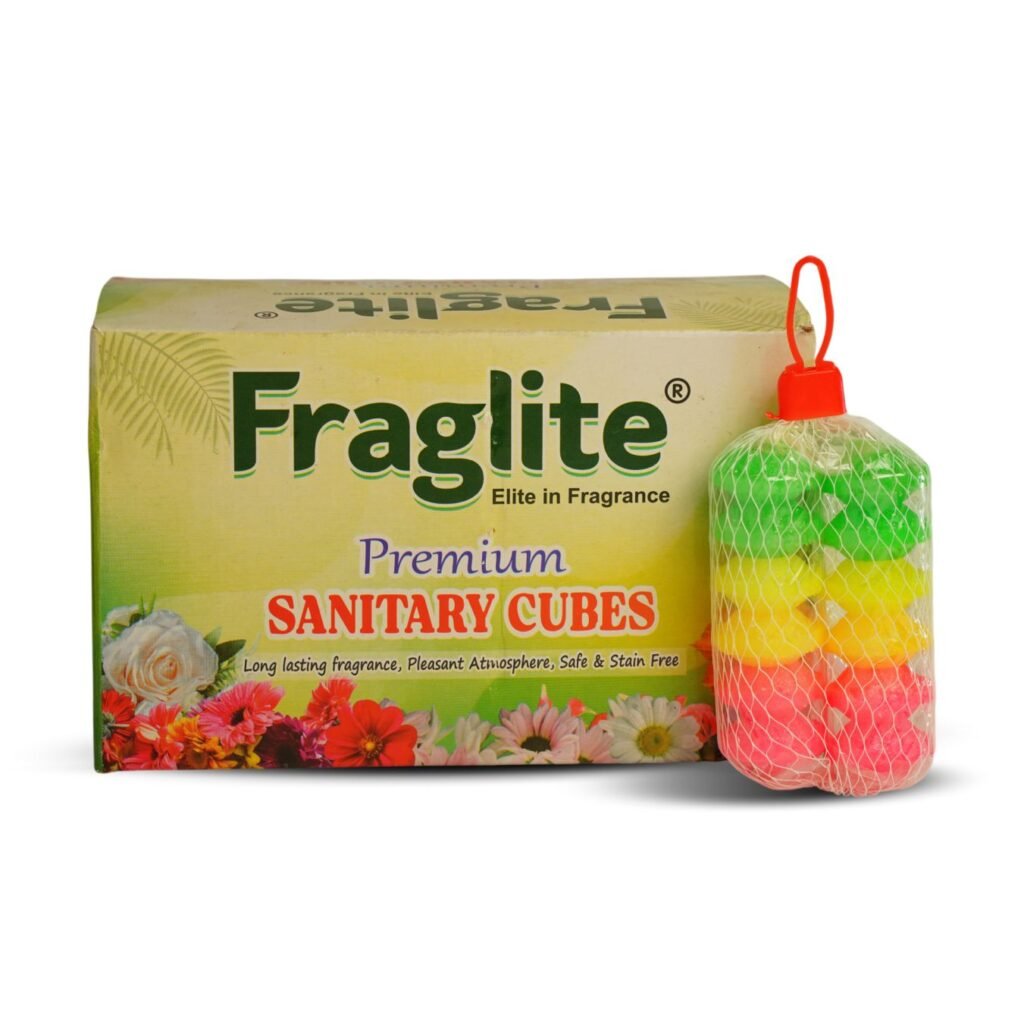 Fraglite Premium Sani Cubes urinal deodorizer with hanging mesh pouch