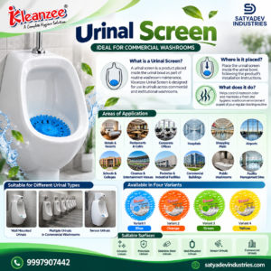 iKleanzee urinal screen mat design and product features for commercial restroom urinals